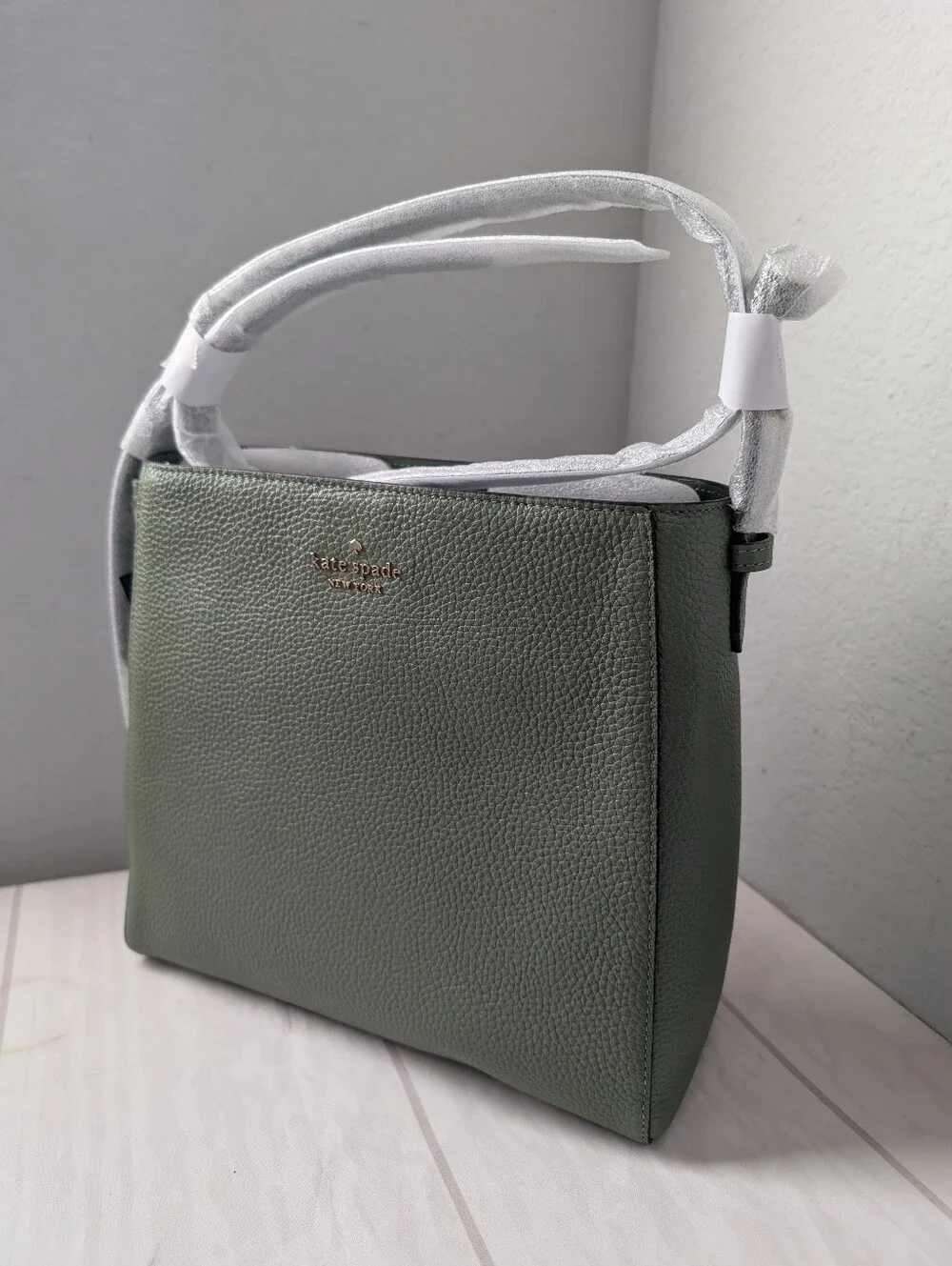 NWT Kate Spade KM546 Juliette Pebbled Leather Medium Bucket Shoulder Bag